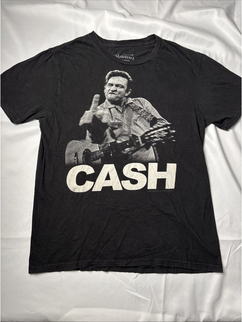 johnny cash t shirt Black Size Medium  Middle Finger